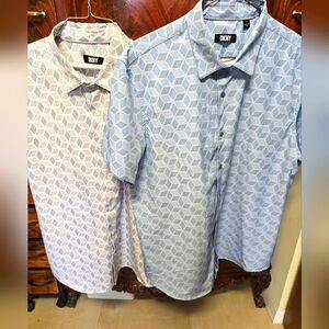 DKNY men's button down polos size L